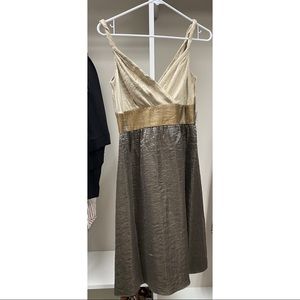NWT Adrianna Papell Gold Cocktail Dress 8